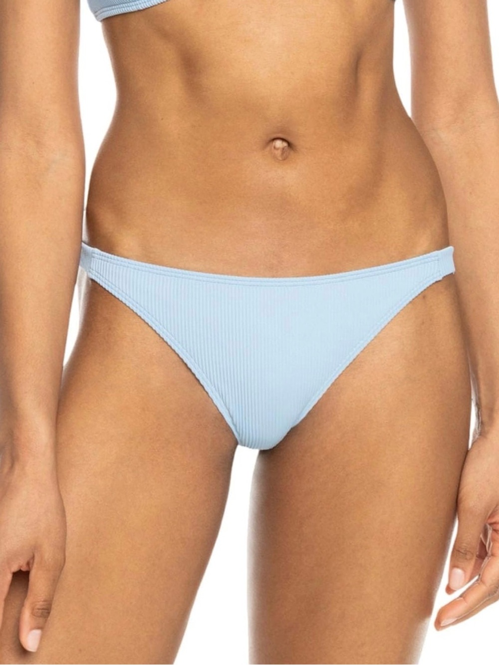 NWT Ribbed Roxy Love The Goofy Bikini Bottoms in Bel Air Blue